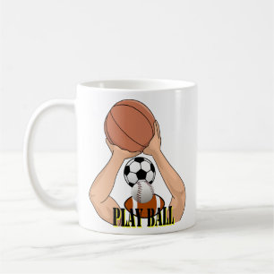 Caneca De Café Tocar Ball Games esportivos Arte de Cartoon