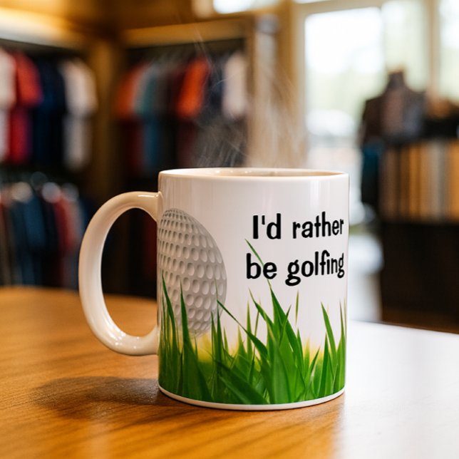 Caneca De Café Tocar Golf ("I'd rather be golfer coffee mug , is a great gift idea )