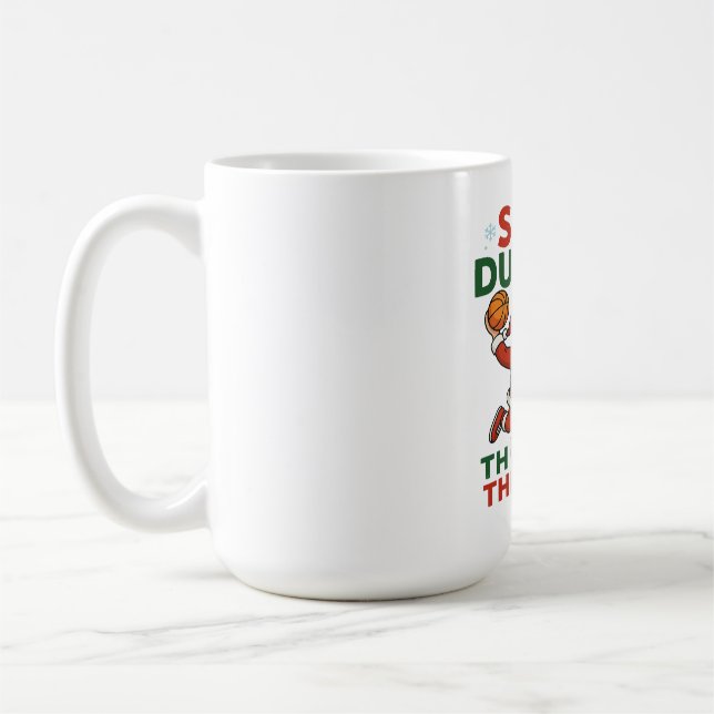 Caneca De Café Toco Duro Através Da Neve - Basquete de Natal (Esquerda)