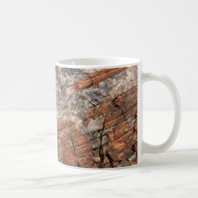 Caneca De Café Toco Fóssil em Detalhe I (Direita)