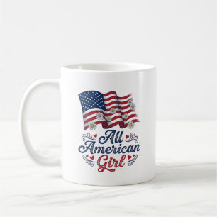 Caneca De Café Toda a garota americana camisa patriótica daisy ba