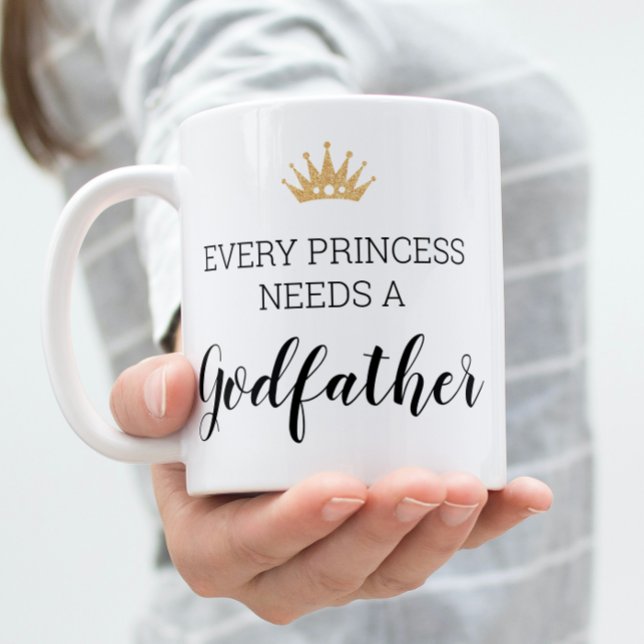 Caneca De Café Toda Princesa Precisa De Uma Proposta De Padrinho (Criador carregado)