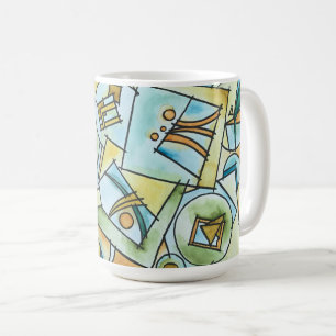 Caneca De Café Todas as Formas e Tamanhos-Arte Geométrica Moderna