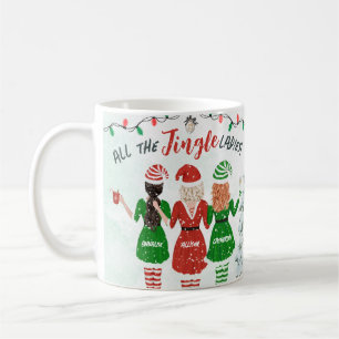 Caneca De Café Todas as Mulheres de Jingle Feliz Natal