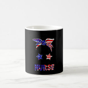 Caneca De Café Todas Enfermeira Americana Coque Desarrumado Patri