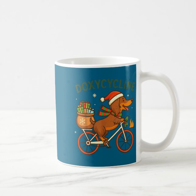Caneca De Café Toddler Doxycycline Long Hair Dachshund Christmas  (Direita)