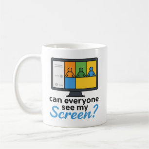 Caneca De Café Todos Conseguem Ver A Minha Tela? Reunião Virtual
