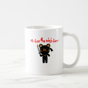 Caneca De Café Todos obedecem o urso de Ninja