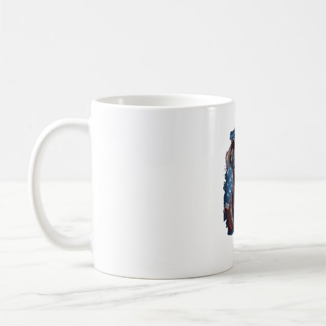 Caneca De Café TODOS OS AMERICANOS AMANTES DE CÃES pit bull  (Esquerda)
