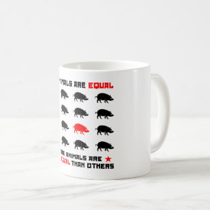 Caneca De Café Todos os animais são iguais a 2