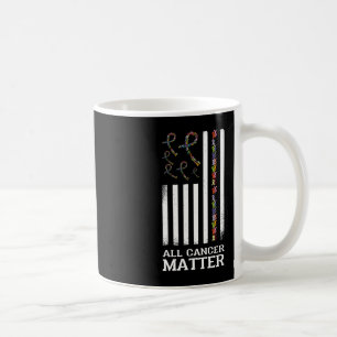 Caneca De Café Todos os Canceres importam a consciência dizendo C
