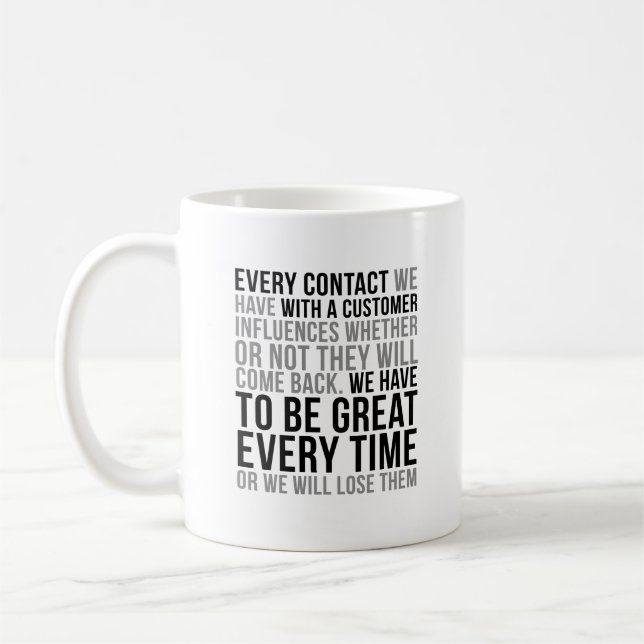 Caneca De Café Todos Os Contatos Que Temos Com O Cliente (Esquerda)