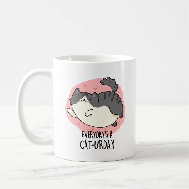 Caneca De Café Todos os dias é um gato engraçado e engraçado (Esquerda)