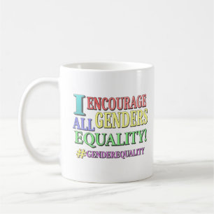 Caneca De Café "TODOS OS GÊNEROS IGUALDADE" Design. Comprar Agora