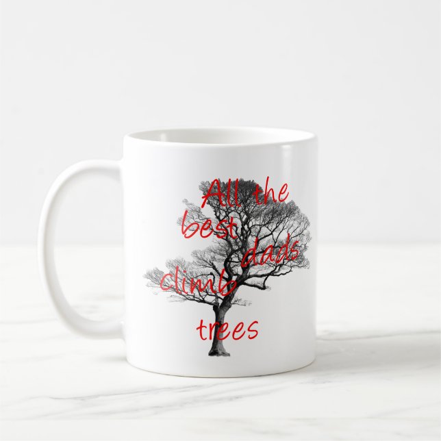 Caneca De Café Todos os melhores pais escalam árvores, arborista (Esquerda)