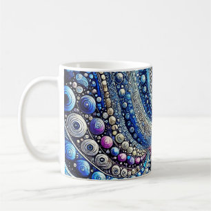 Caneca De Café Todos Os Pontos Azuis E Roxos