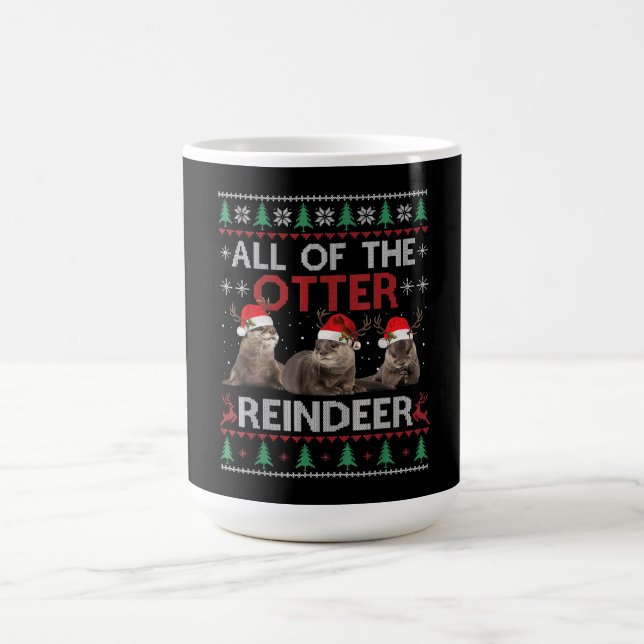 Caneca De Café Todos Os Suéteres Feios De Natal De Reindeer (Centro)