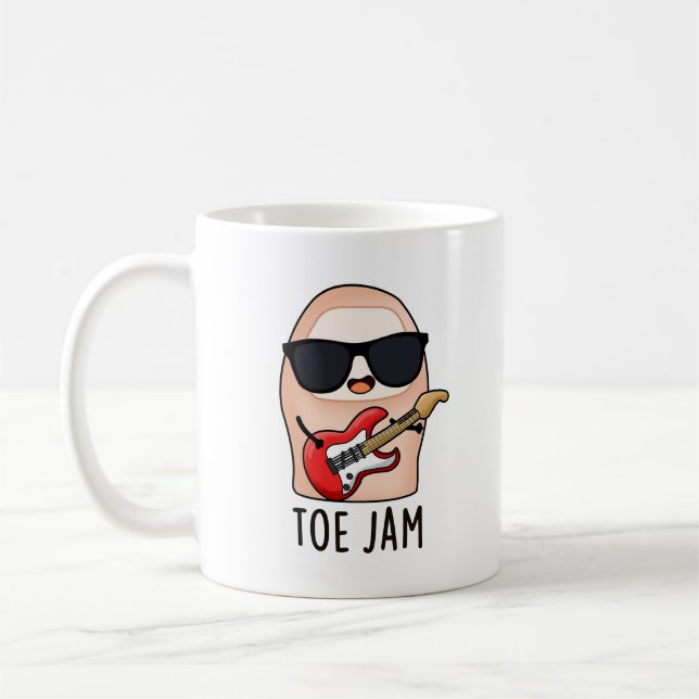 Caneca De Café Toe Jam Funny Big Toe Music Pun (Esquerda)