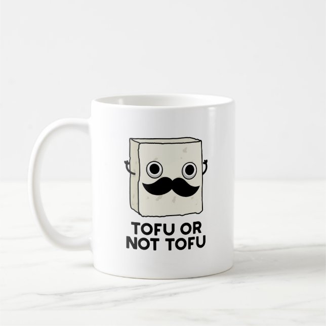 Caneca De Café Tofu Ou Não Tofu Funny Shakespeare Comida Pun (Esquerda)