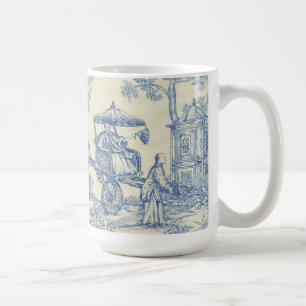 Caneca De Café Toile azul chinês