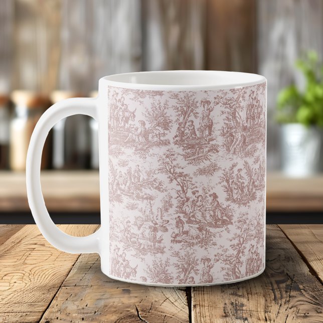 Caneca De Café Tóile de jouy castanho-claro legado (Criador carregado)