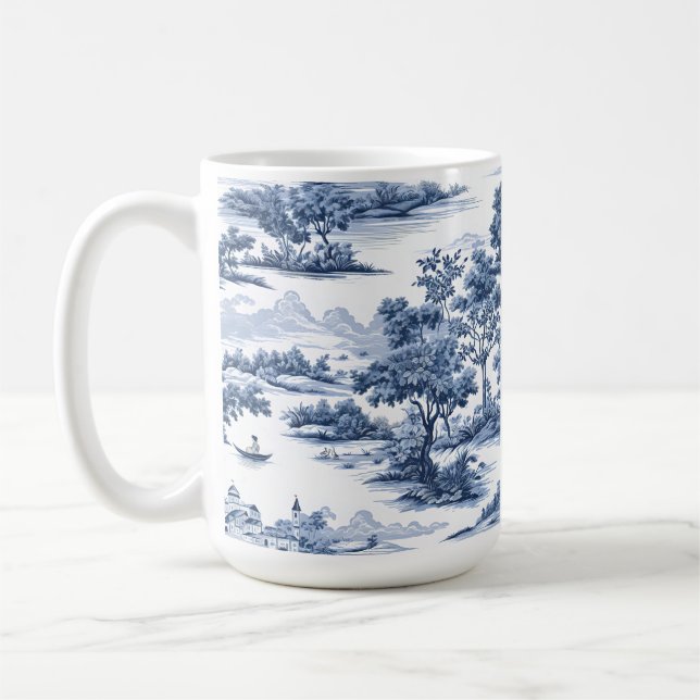 Caneca De Café Toile de jouy, china azul, porcelana, salgueiro az (Esquerda)