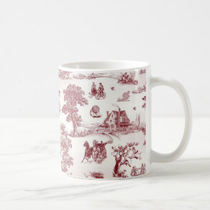 Caneca De Café Toile De Jouy - tarde do vintage