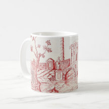 Toile de Jouy Vermelha