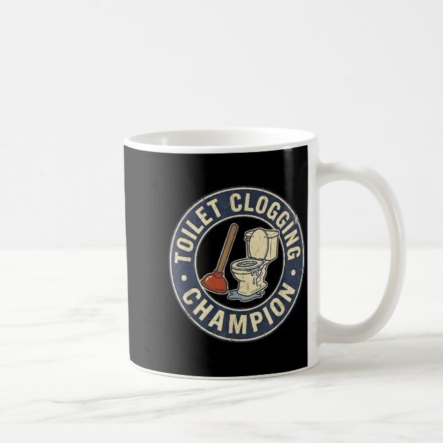 Caneca De Café Toilet Clogging Chamon  (Direita)
