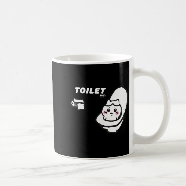 Caneca De Café Toilet Time Chikawa Meme Tee  (Direita)