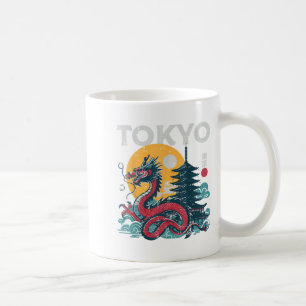 Caneca De Café Tokyo Dragon Vintage Asiática Mulheres Míticas Jap