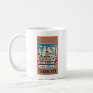 Caneca De Café Tokyo Japan Art Deco