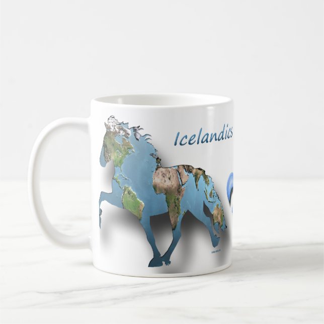 Caneca De Café Tolerando o Cavalo da Islândia (Esquerda)