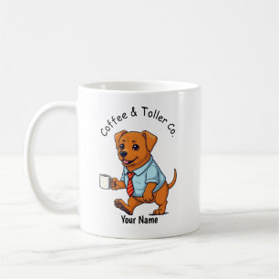 Caneca De Café Toller Retriever de Cachorro Terno de Negócios Eng