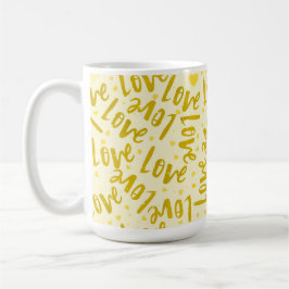 CANECA DE CAFÉ TOM DE AMARELO MÃE DESENHADO DIA DOS NAMORADOS