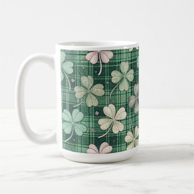 CANECA DE CAFÉ TOM DE VERDE TREVO CELTICO IRLANDÊS (Esquerda)
