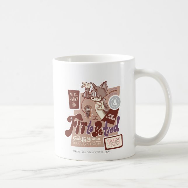 Caneca De Café Tom e Jerry Ajustados de serem amarrados (Direita)