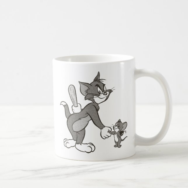 Caneca De Café Tom E Jerry Apertam-Nos Mal (Direita)