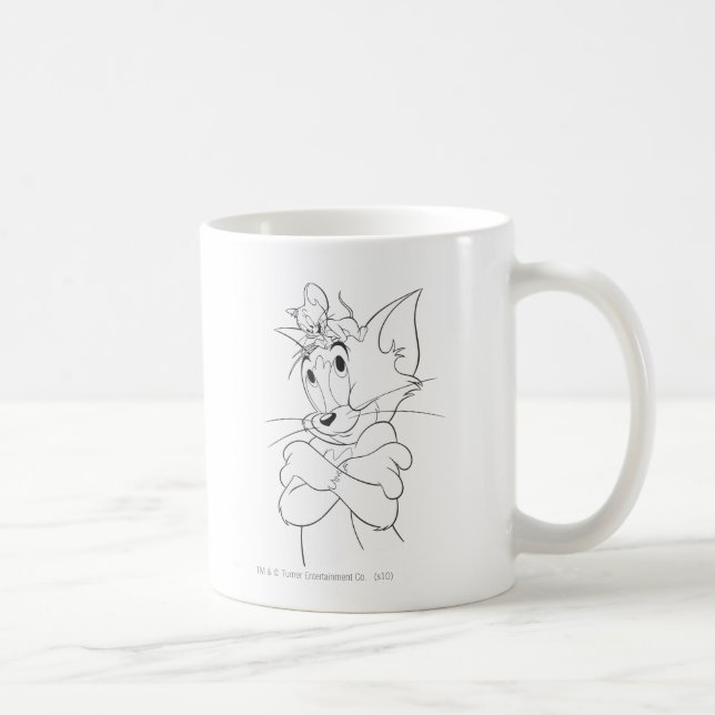 Caneca De Café Tom e Jerry On Head (Direita)