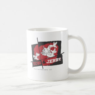 Caneca De Café Tom e Jerry vermelhos e pretos