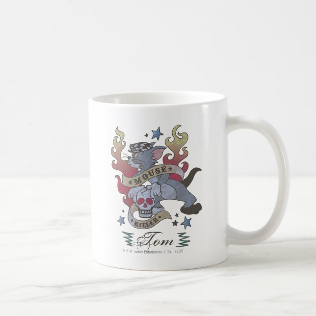 Caneca De Café Tom Mouse Killer Tatuagem 2 (Direita)