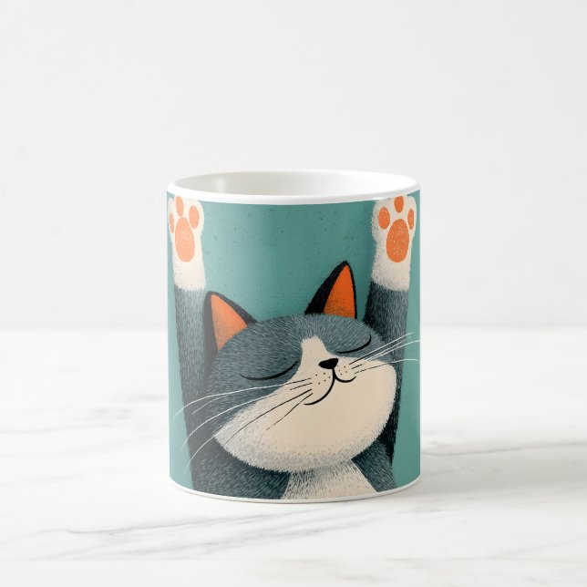 Caneca De Café Tomador de Soneca Profissional Gato Divertido Dorm (Centro)