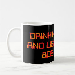 Caneca De Café Tomando Café e Ouvindo Música dos Anos 80