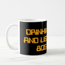 Caneca De Café Tomando Café e Ouvindo Música dos Anos 80