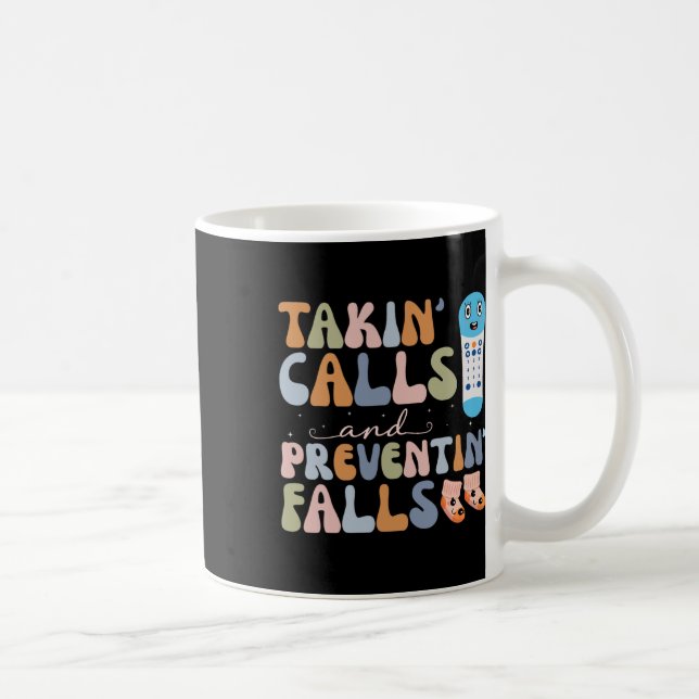 Caneca De Café Tomar Chamadas E Evitar Falhas Na Enfermeira De Aç (Direita)