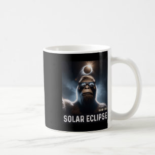Caneca De Café Tomar Uma Selfie Com Óculos Eclipse Solar 2024