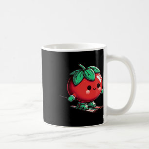 Caneca De Café Tomate Adorável Kawaii Esquiar Cute Inverno Alpino