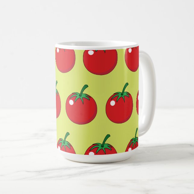 Caneca De Café Tomate Vermelho (Frente Esquerda)