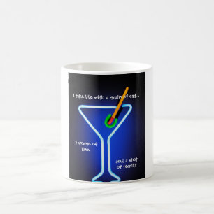 Caneca De Café Tome a vida com uma grão de sal