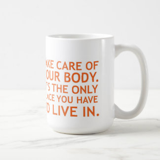 Caneca De Café Tome cuidado com o seu Viagem ao trabalho corporal